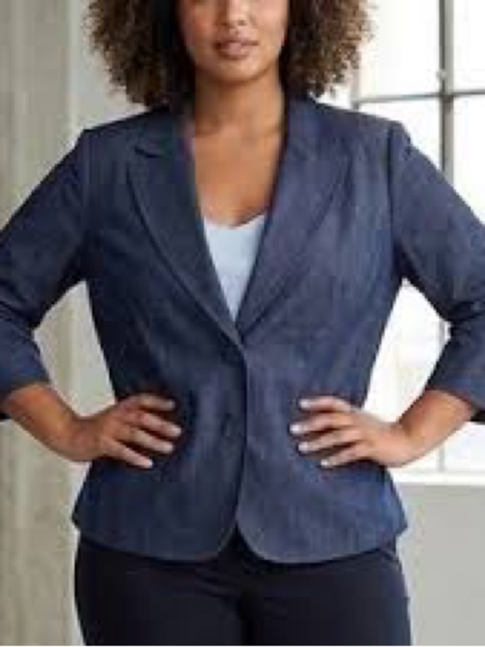 Sejour Navy Blazer Jacket - Classic Tailored Style 20W
